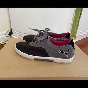 Puma Black and Grey Sneakers Size 8